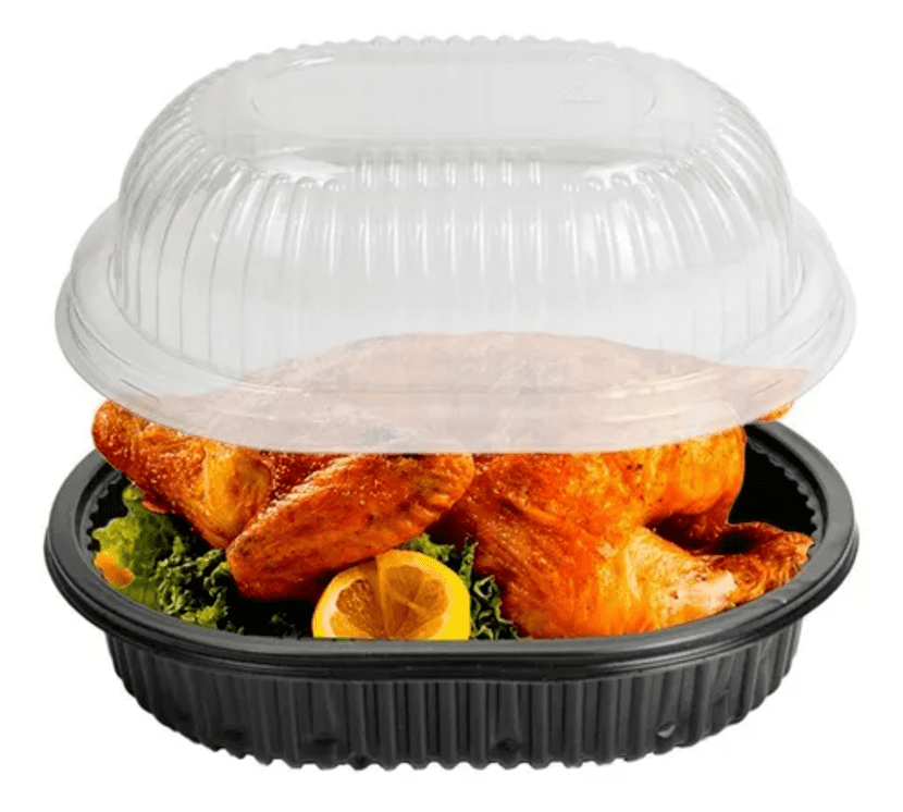 Embalagem plástica para frango assado