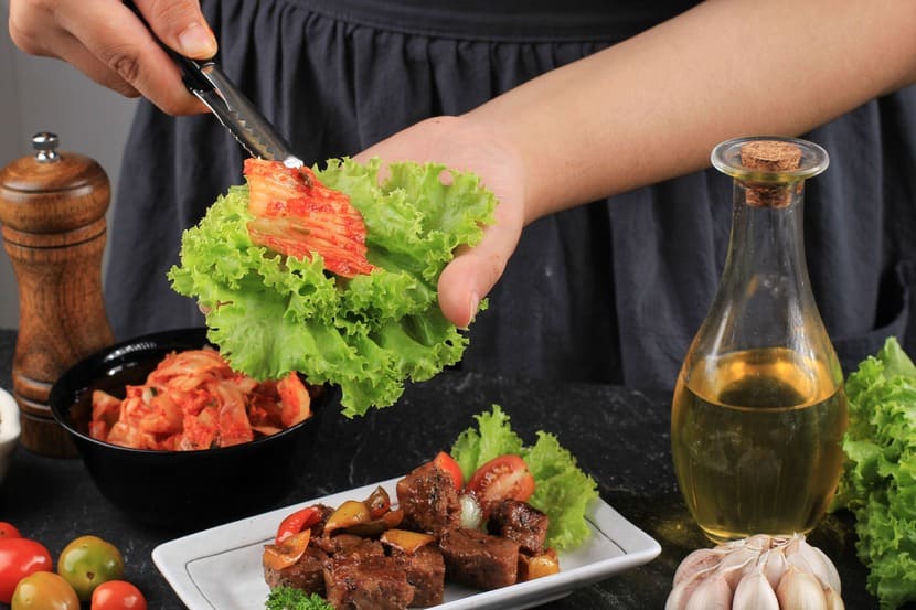 O Ssam é a forma mais comum de se consumir o churrasco coreano