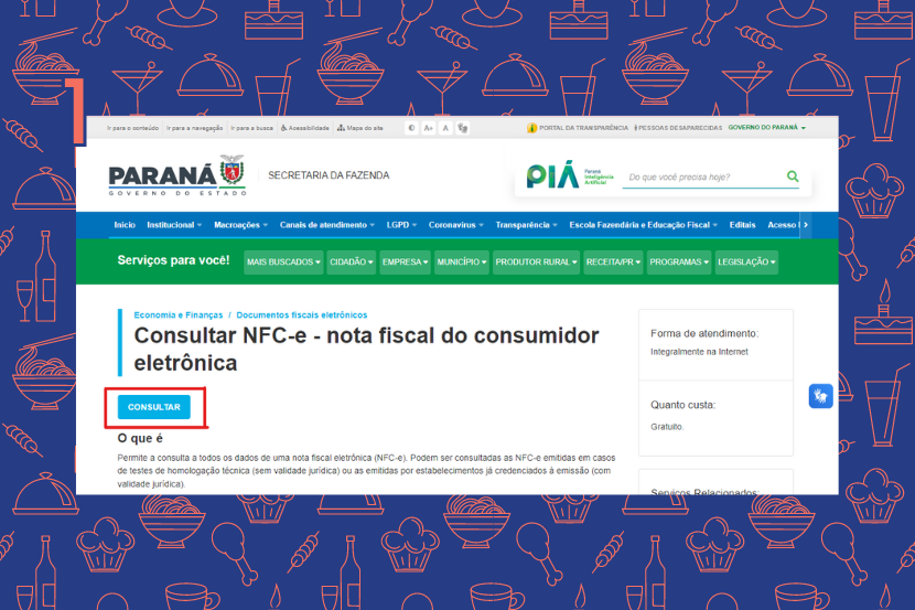 Página da Secretaria da Fazenda do Paraná