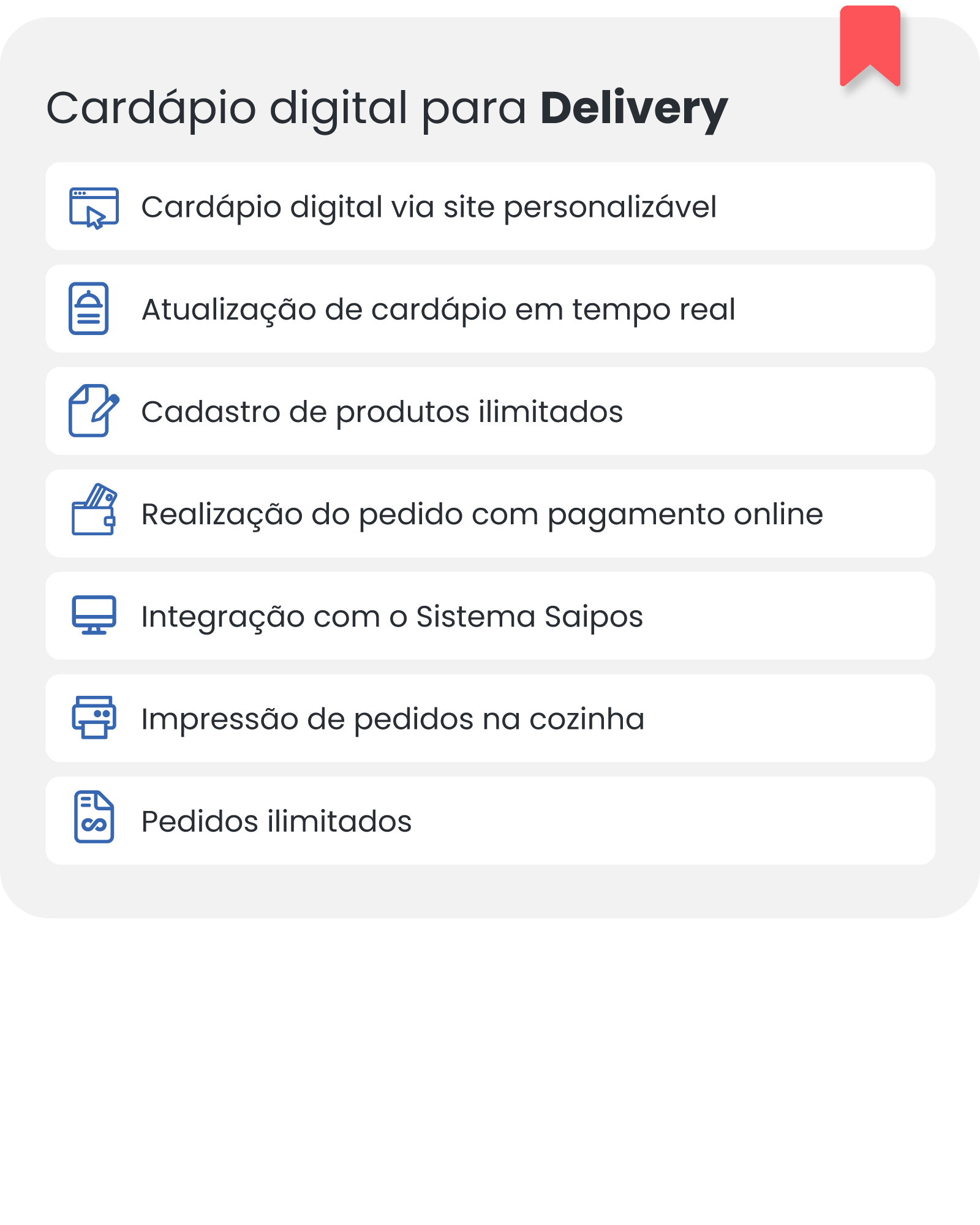 Cardápio digital da Saipos - conheça as funcionalidades!