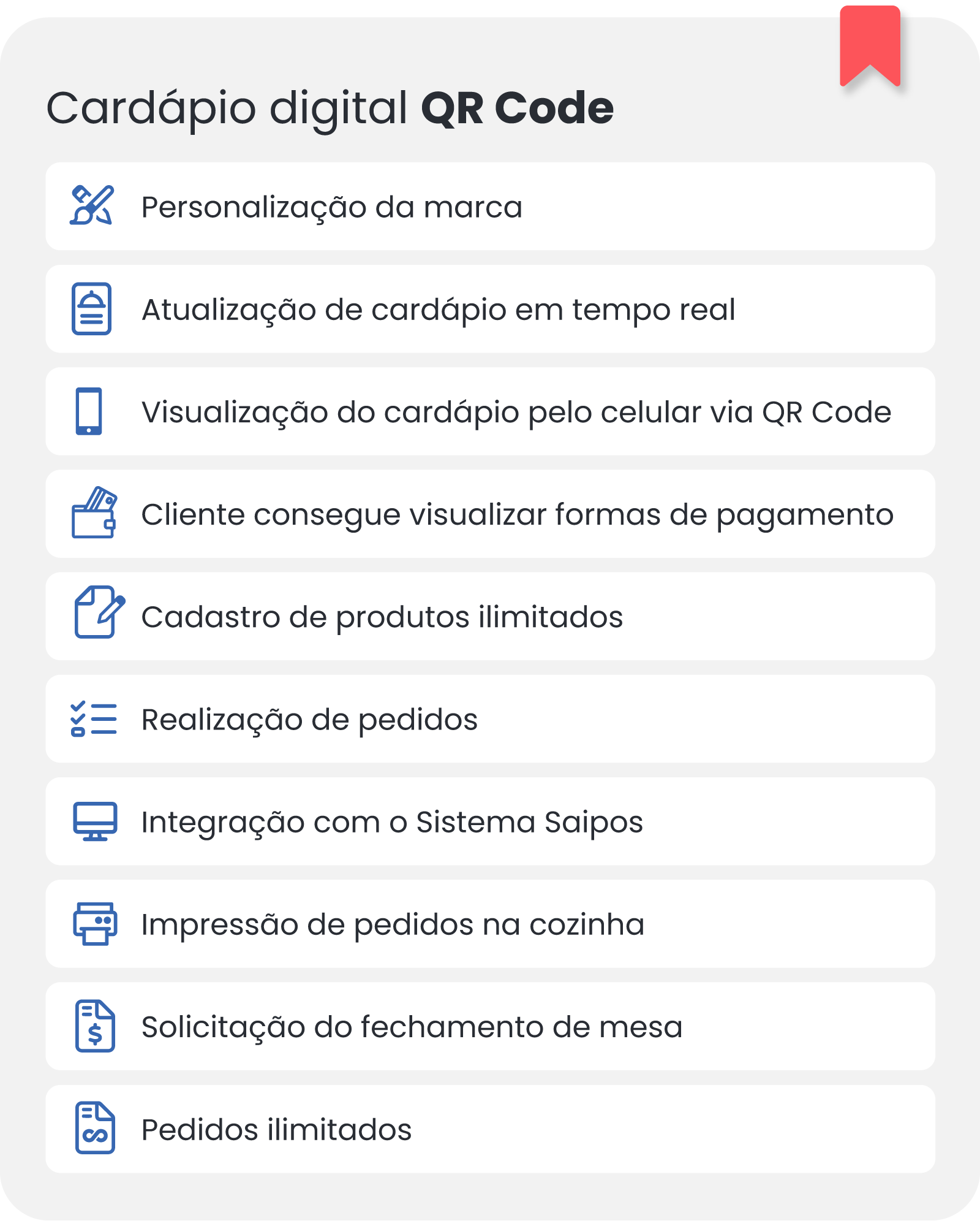 Cardápio digital da Saipos - conheça as funcionalidades!
