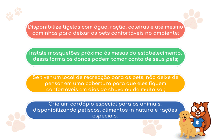 Antes de abrir um restaurante pet friendly consulte a vigilância sanitária para verificar as normas a serem seguidas