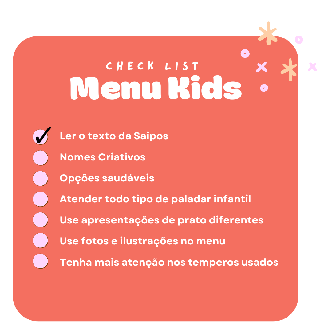 o que colocar em um cardapio kids