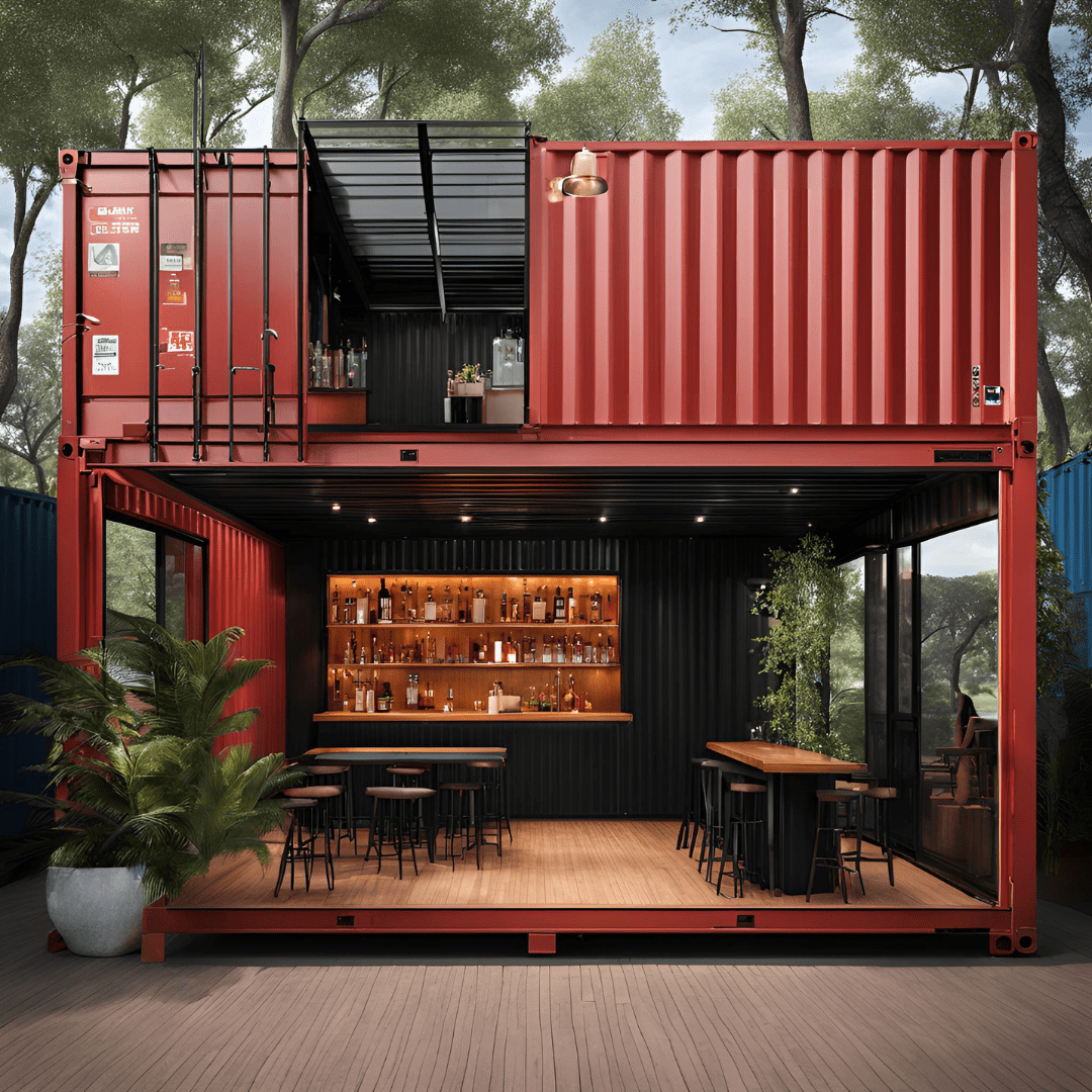 layout de bar container