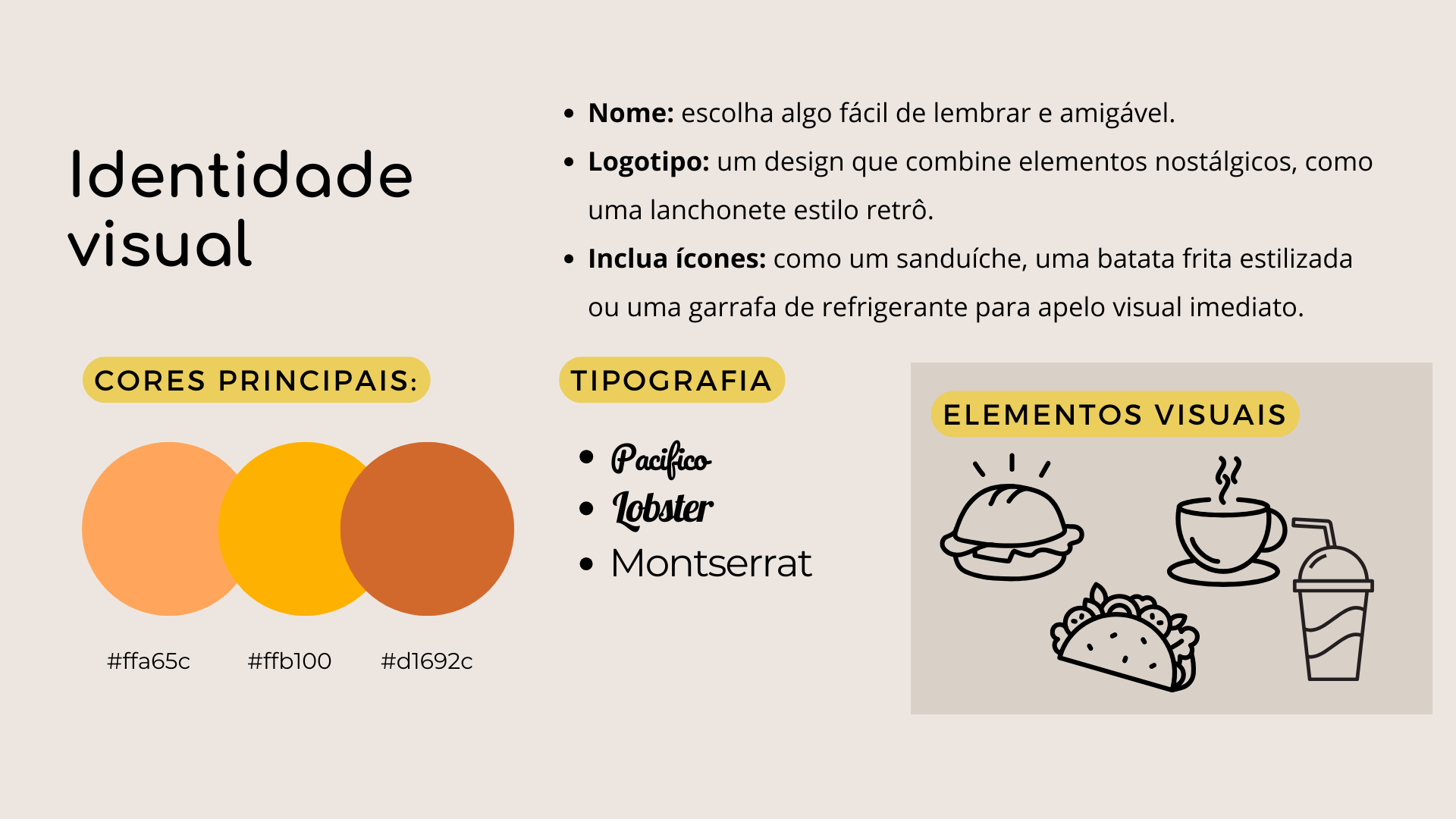 como montar uma lanchonete pequena: crie uma identidade visual