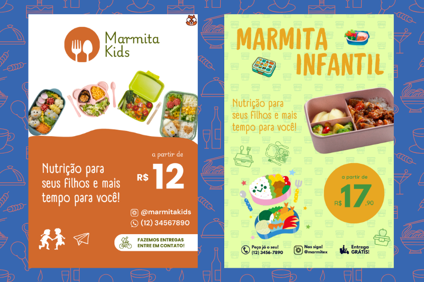 Ideias para panfleto de marmita kids