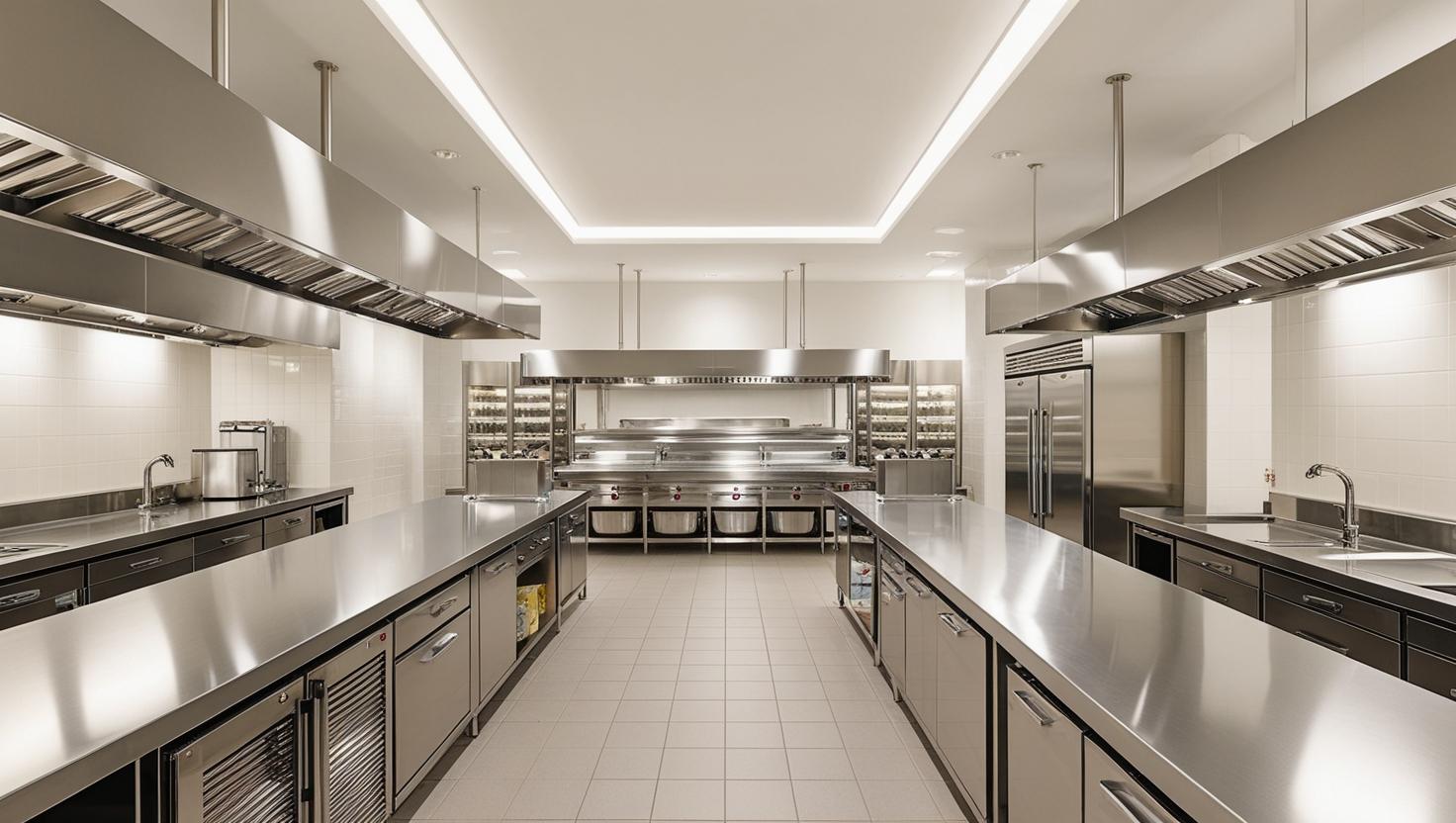 Uma cozinha de lanchonete pequena deve ter, no mínimo 2,9m de comprimento x 3,6m de largura