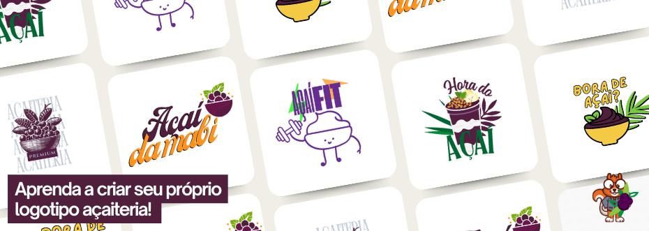 Aprenda como fazer um logotipo açaiteria 
