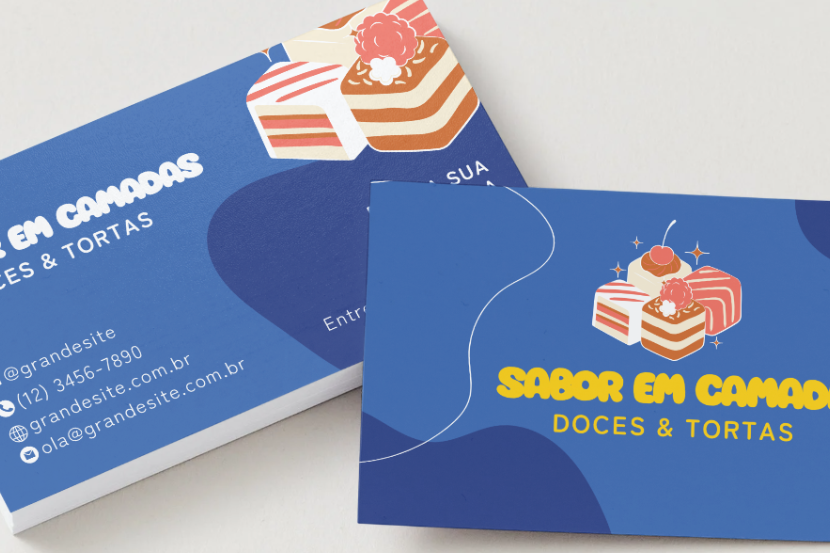 cartão de visita doceria 