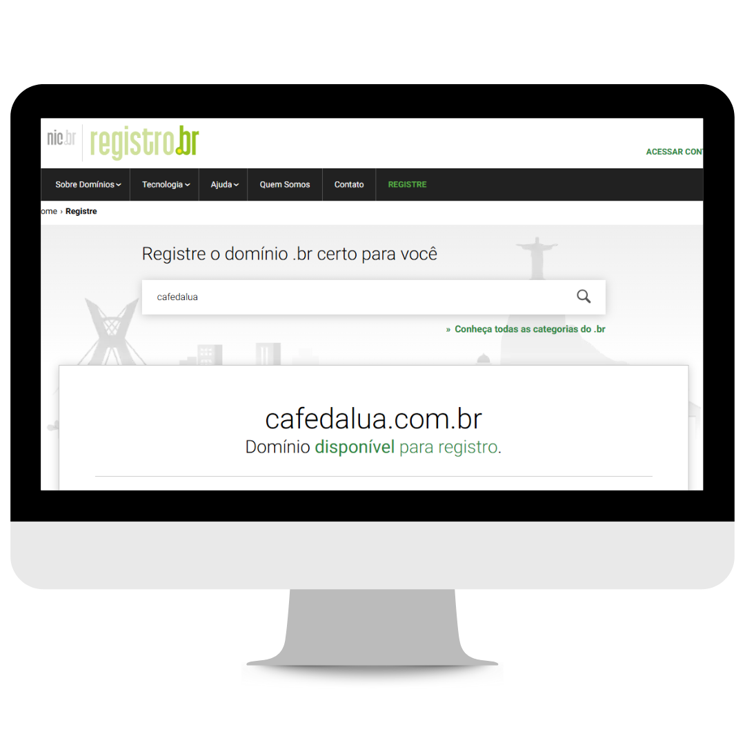 como verificar dominio de nomes para cafeteria