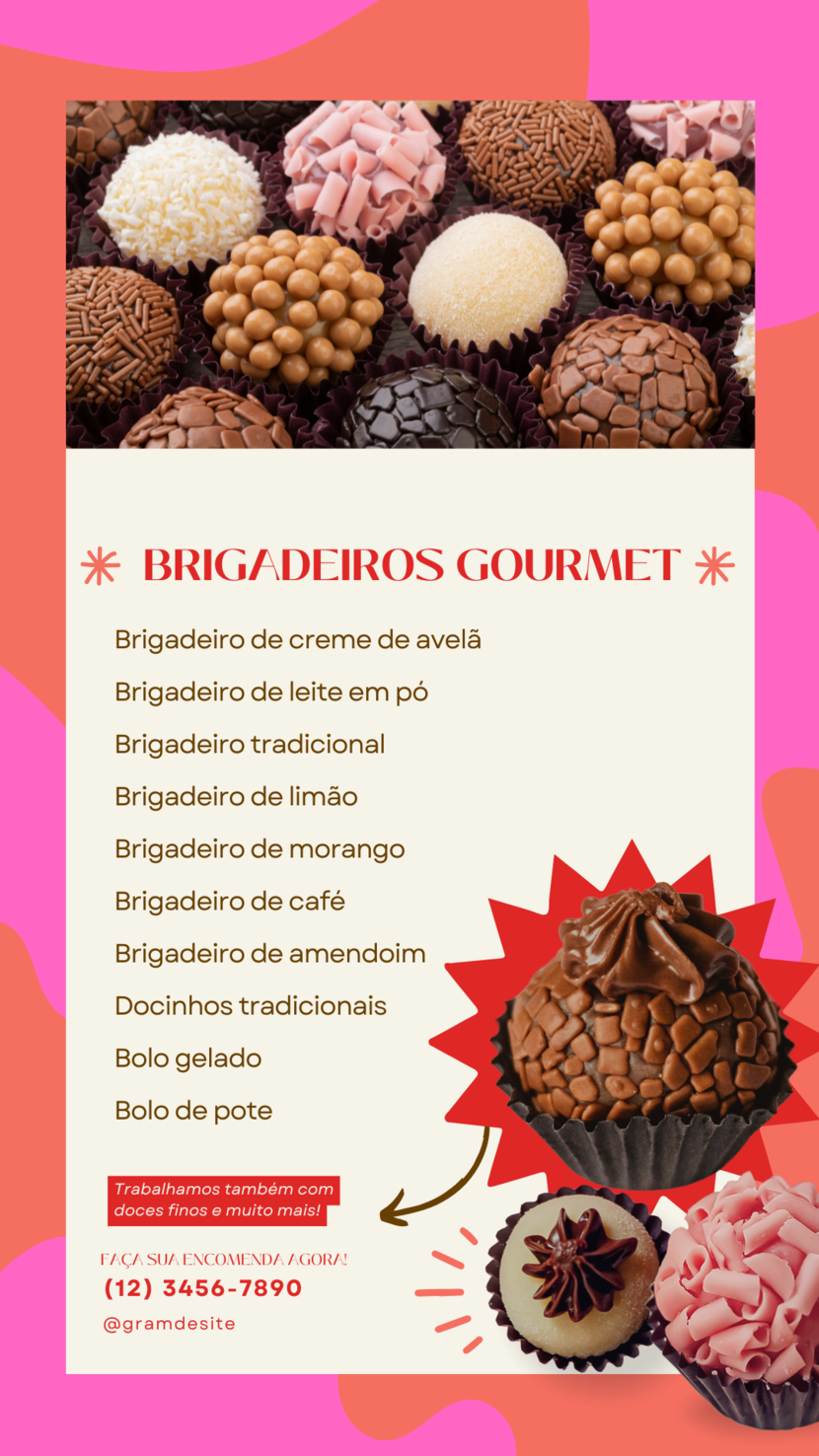 Doce similar a um minichurros coberto de nozes trituradas e calda de chocolate.