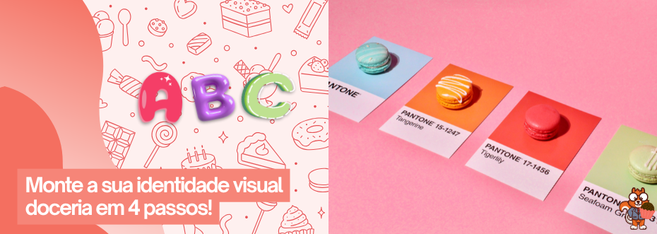 como montar identidade visual de doceria escolher paleta de cores fontes e ilustrações
