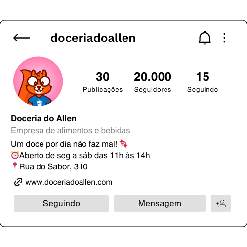 exemplo de biografia para doceria