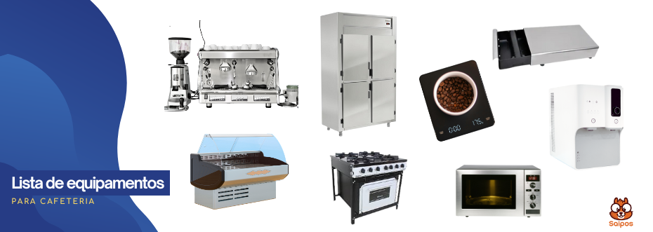 lista de equipamentos para cafeteria