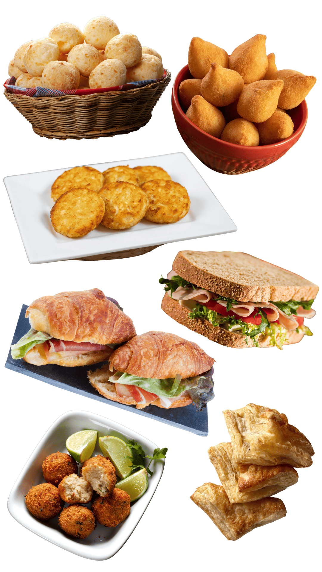 exemplos de salgados para cafeteria