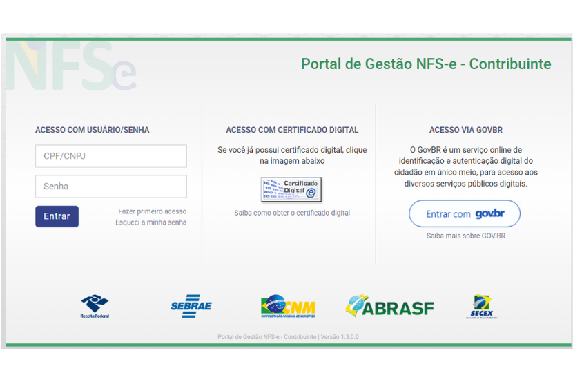 portal nacional da NFS-e para MEI