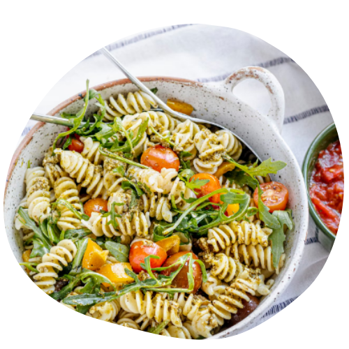 salada de macarrão no pote SAIPOS 