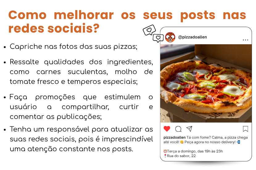 propaganda de pizza delivery redes sociais