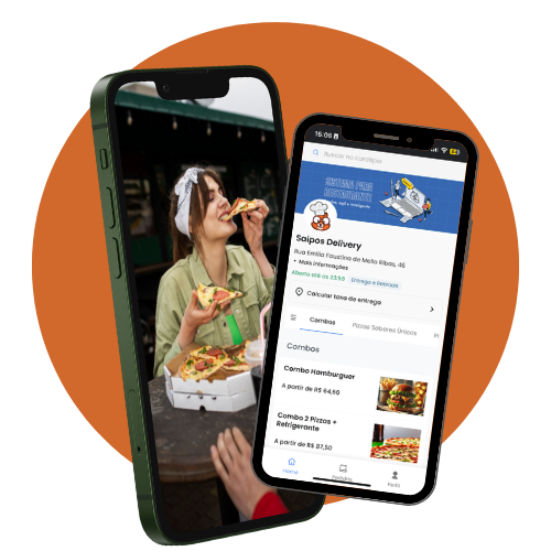 marketing pizzaria container SAIPOS