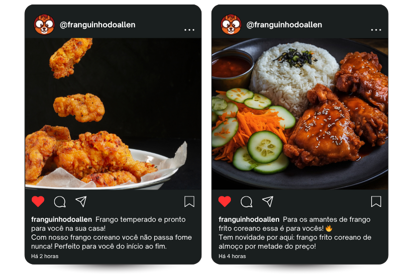 divulgue frango frito coreano com mais autonomia 