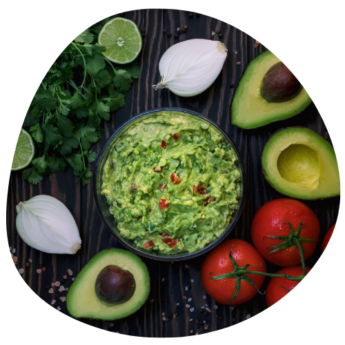 acompanhamento de frango assado - guacamole