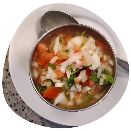 acompanhamento de frango assado - vinagrete