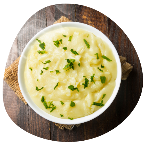 acompanhamento de frango assado - purê de batata