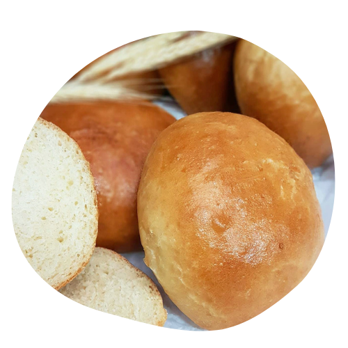 imagem circular com um pão brioche para hamburguer 