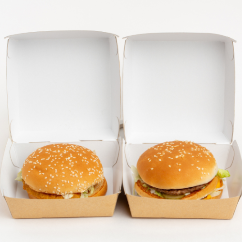 embalagem para hambúrguer de papel cartão
