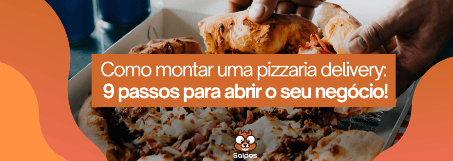 pizzaria com detalhes laranja e escrita