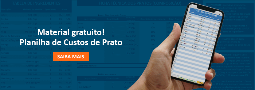 Baixe agora a planilha de custos de prato para restaurante - Sistema para Restaurante Saipos