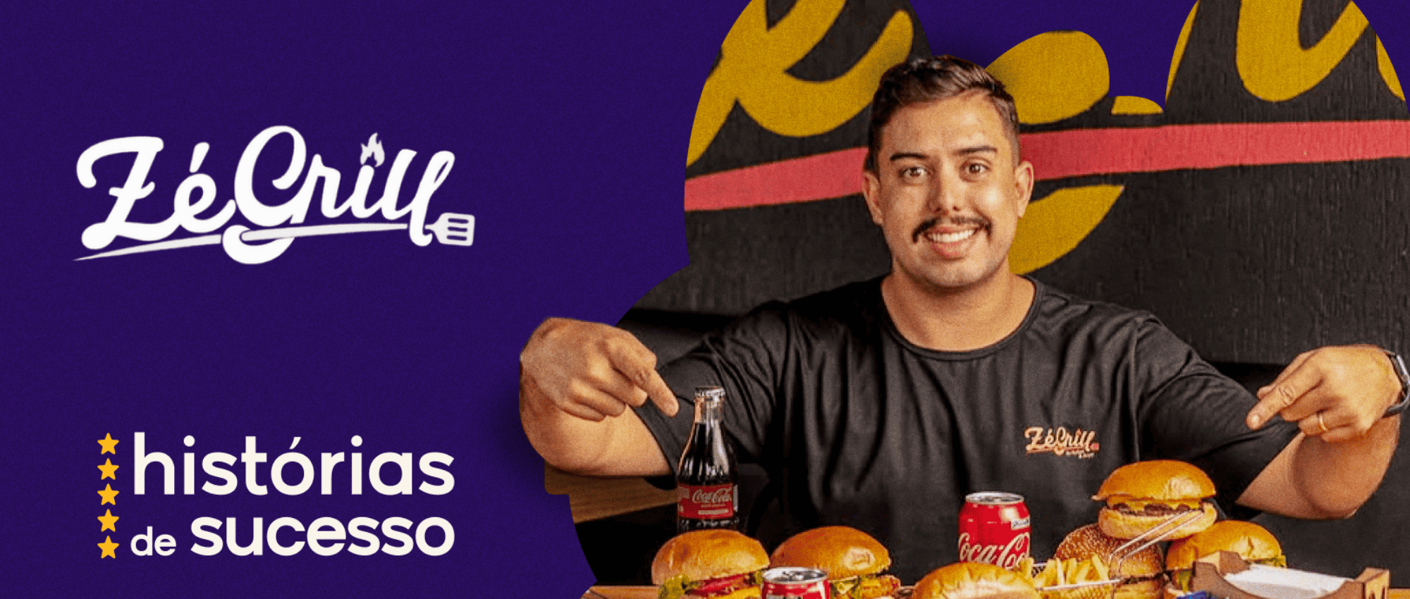 Rafael Bessa, Proprietário do Zé Grill, posando com seus pratos
