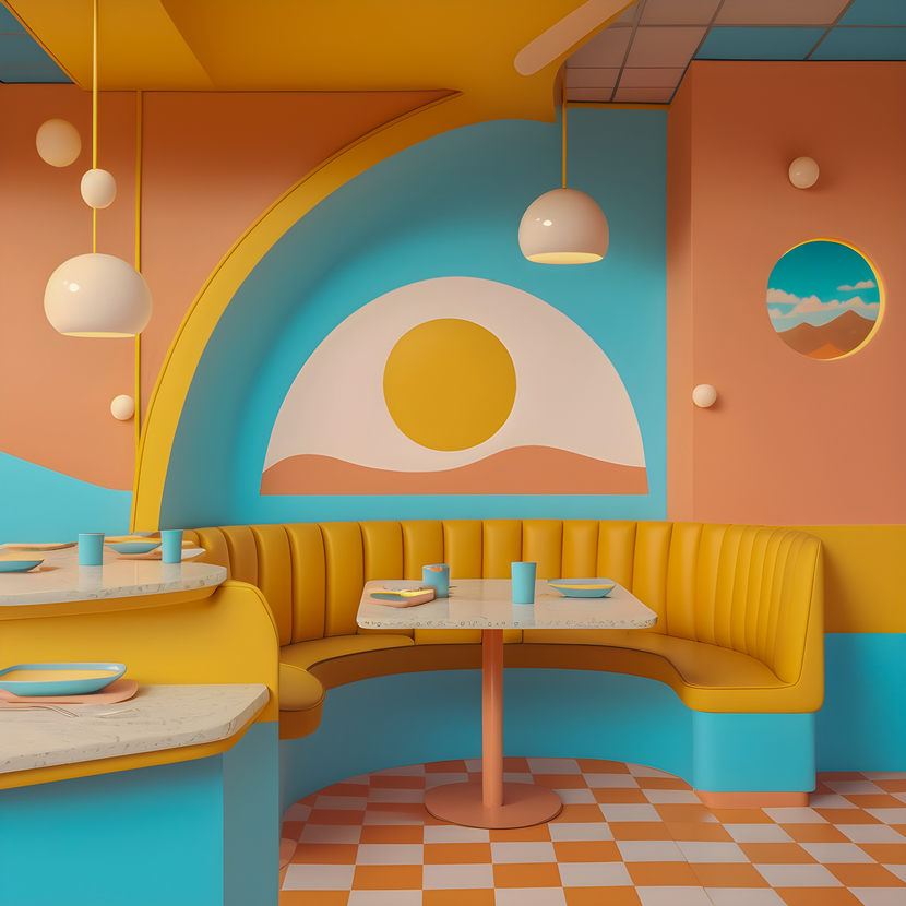 Decoração cafeteria artística