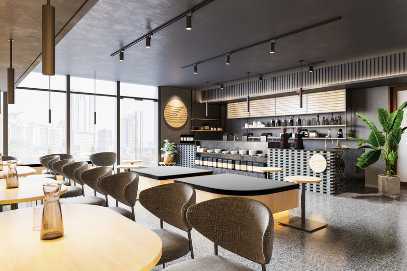 Decoração cafeteria moderna