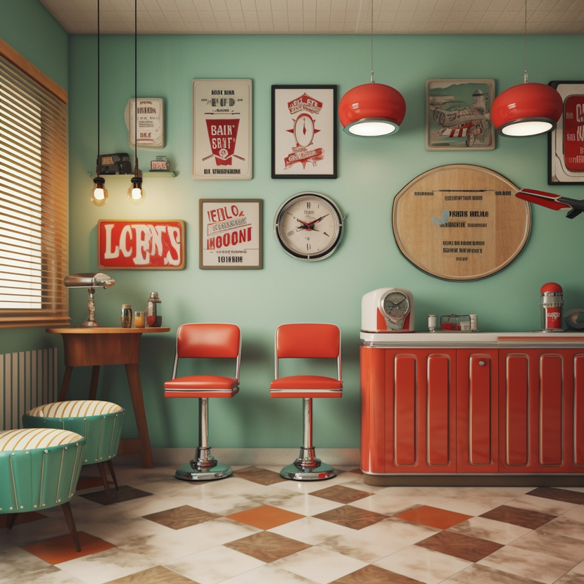 Decoração cafeteria vintage