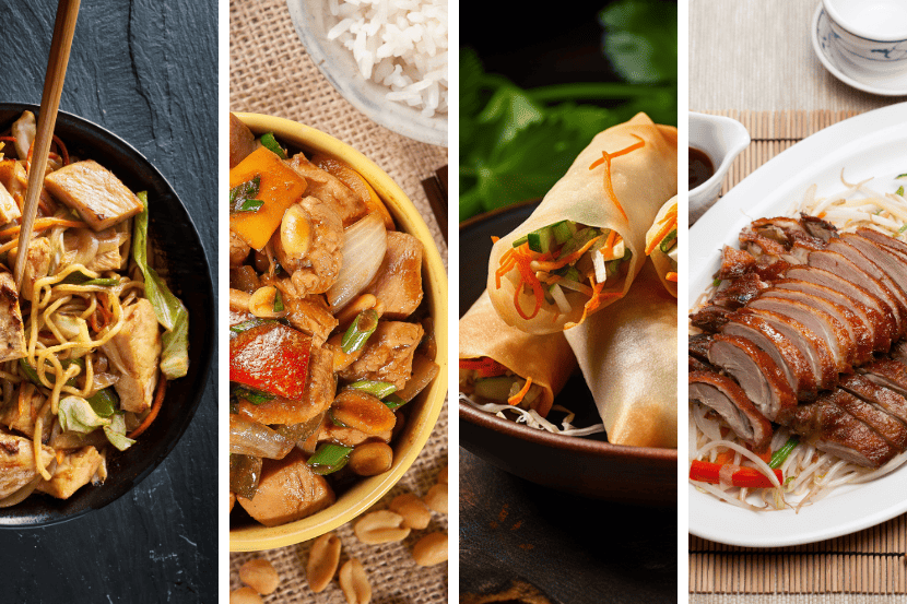 imagem com ideias de comidas chinesas