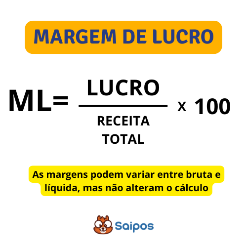 calculo margem de lucro