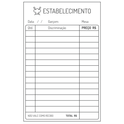 comanda papel restauranteSAIPOS