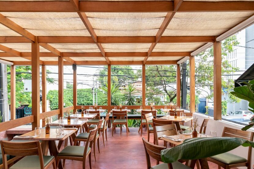 Salão de restaurante ecológico