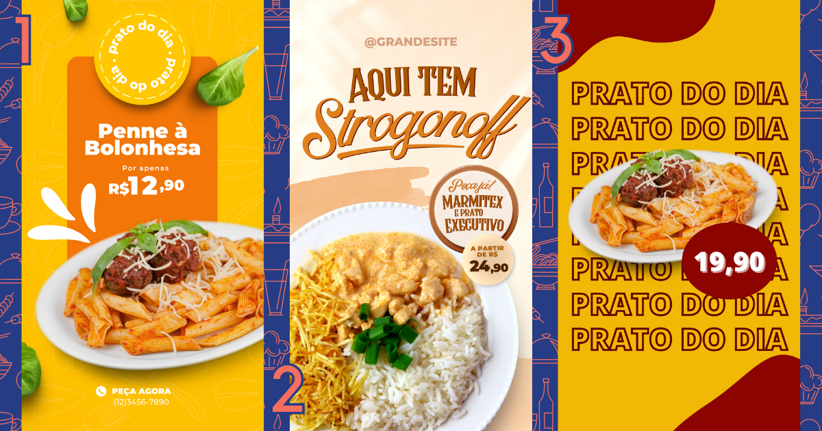 Cardápio para monitores vertical - Tipos de cardápio para restaurante - Saipos Sistema para Restaurante