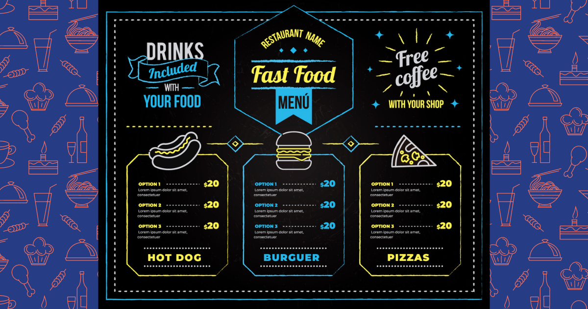 Cardápio de parede - Tipos de cardápio para restaurante - Saipos Sistema para Restaurante